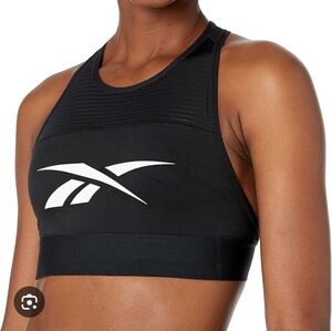Reebok Women's Black and White Sports Bra